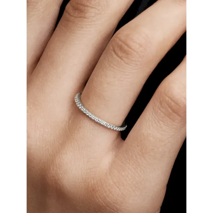 Pandora Era Lab-Grown Diamond Half Eternity Pavé Band Ring - Image 3