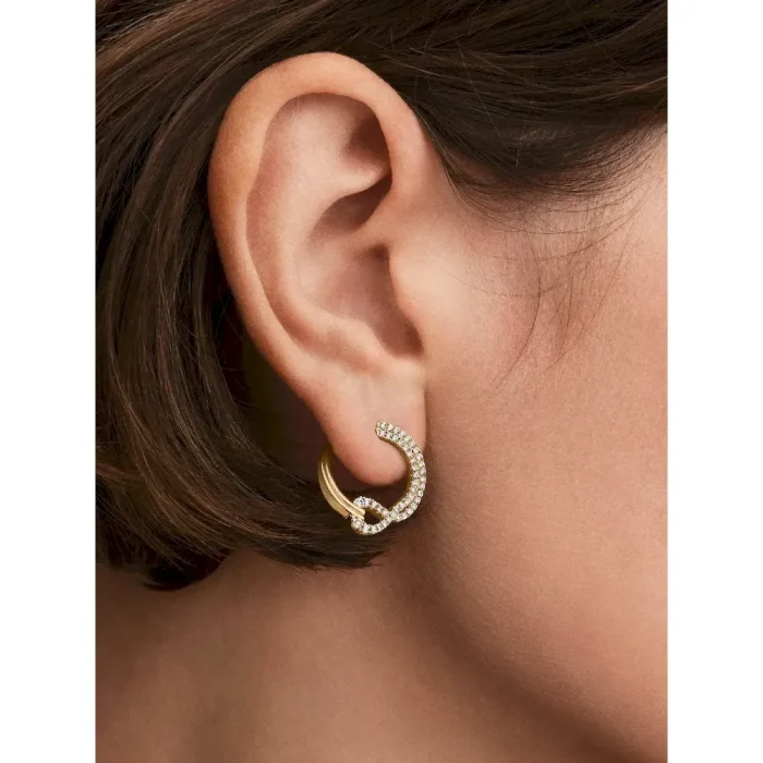 Pandora Infinite Lab-grown Diamond Pavé Open Circle Stud Earrings - Image 2