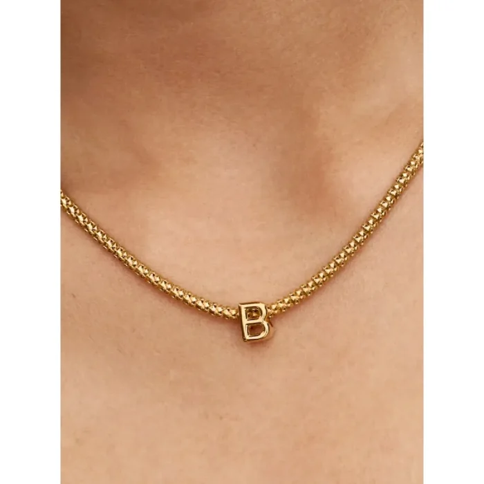 Letter B Charm Necklace - Image 9