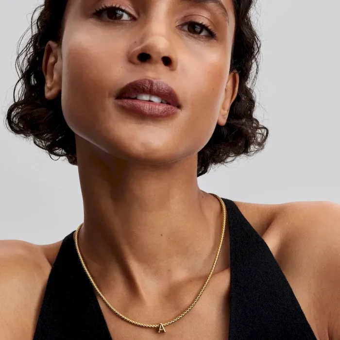 Letter A Charm Necklace - Image 10