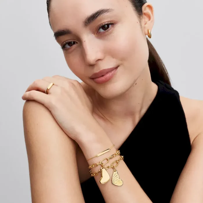 Engravable Bar Chain Bracelet - Image 4