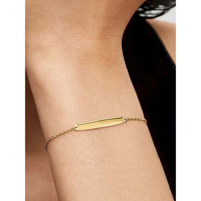 Engravable Bar Chain Bracelet - Image 2