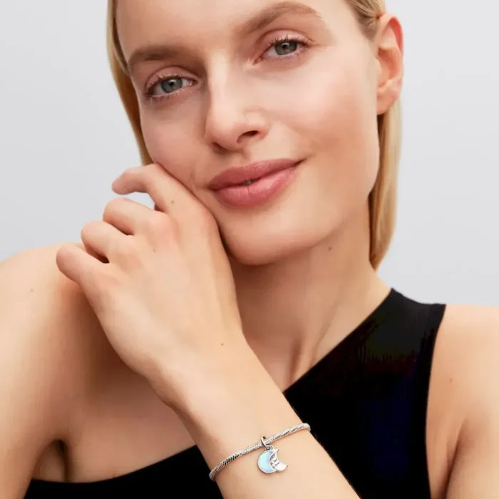 Crescent Moon Double Dangle Charm - Image 5