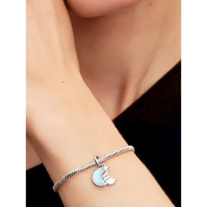 Crescent Moon Double Dangle Charm - Image 3