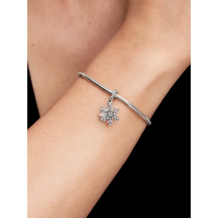 Opalescent Snowflake Double Dangle Charm - Image 3