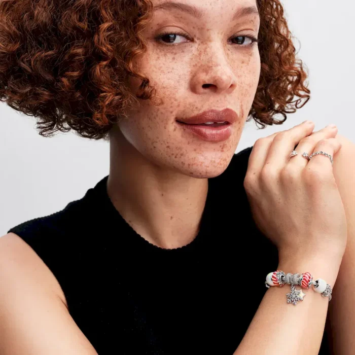 Opalescent Snowflake Double Dangle Charm - Image 6