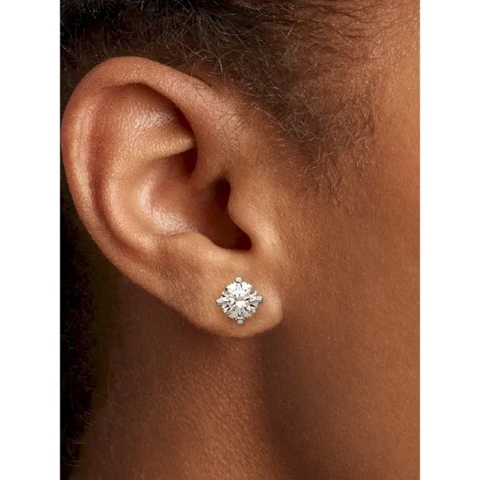 Pandora Era 14k White Gold Lab-grown Diamond Earrings - Image 2