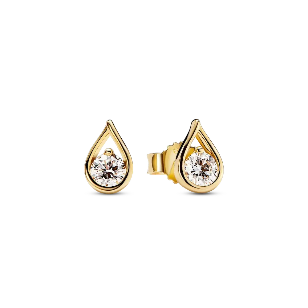 Pandora Infinite 14k Gold Lab-grown Diamond Earrings