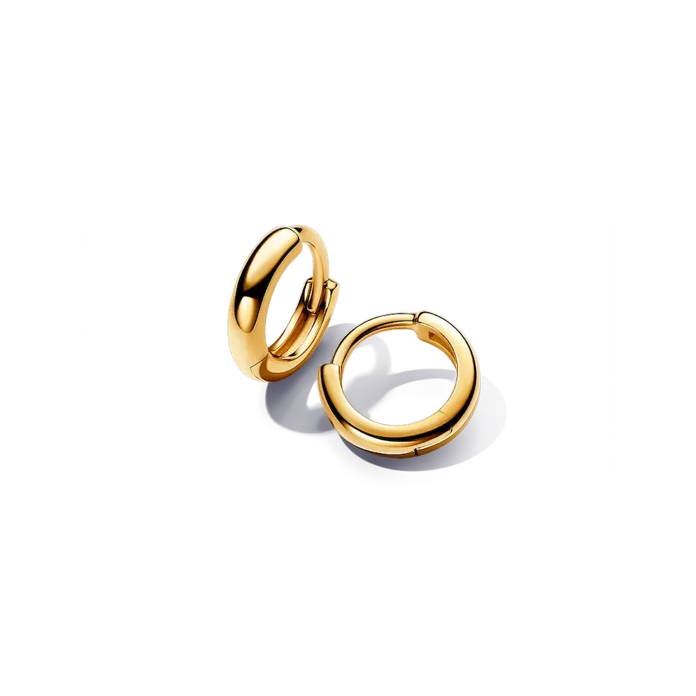 Round Huggie Hoop Earrings