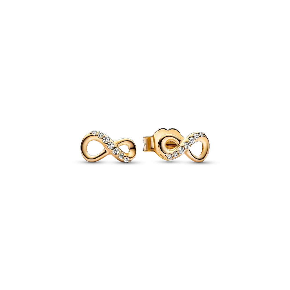 Sparkling Infinity Stud Earrings