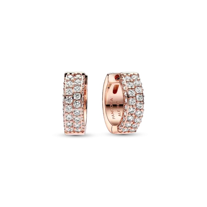 Pavé Rose Double-row Necklace and Earring Set - Image 3