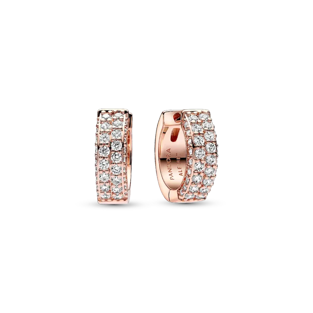 Pandora Timeless Pavé Double-row Hoop Earrings