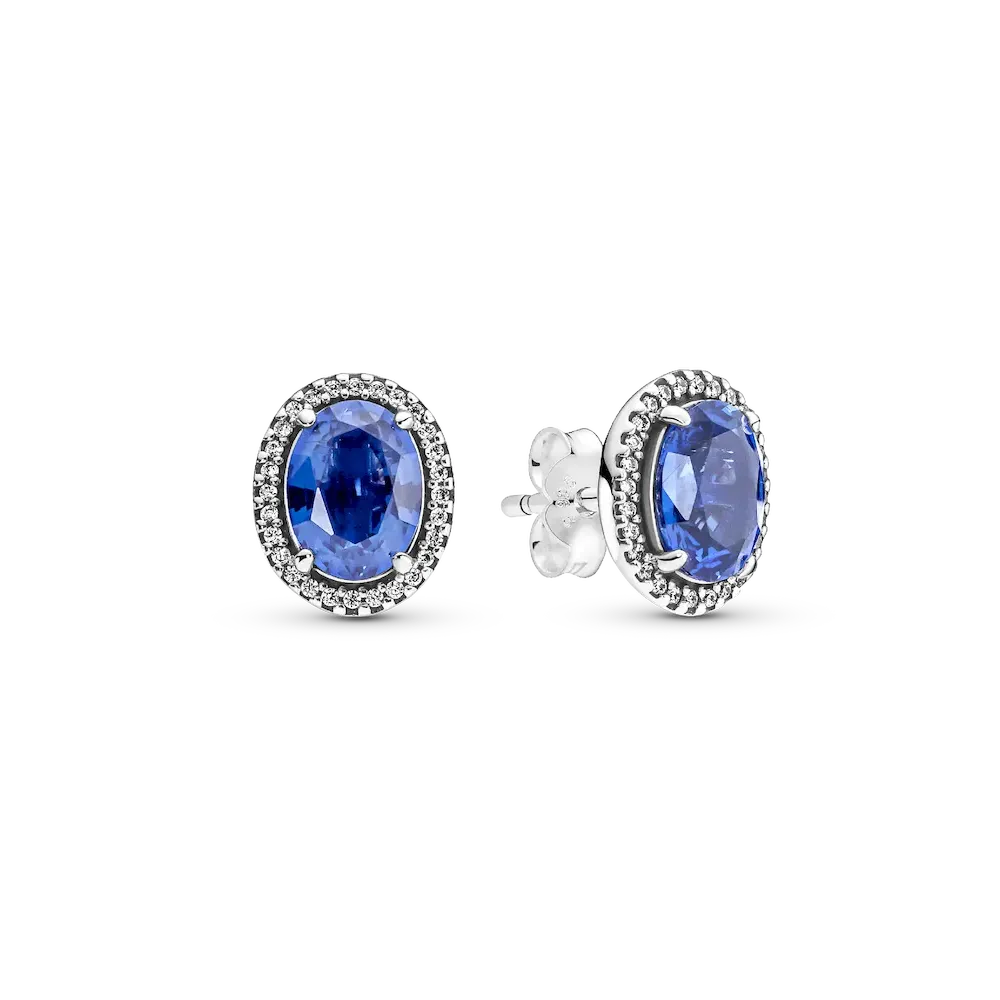 Sparkling Statement Halo Stud Earrings