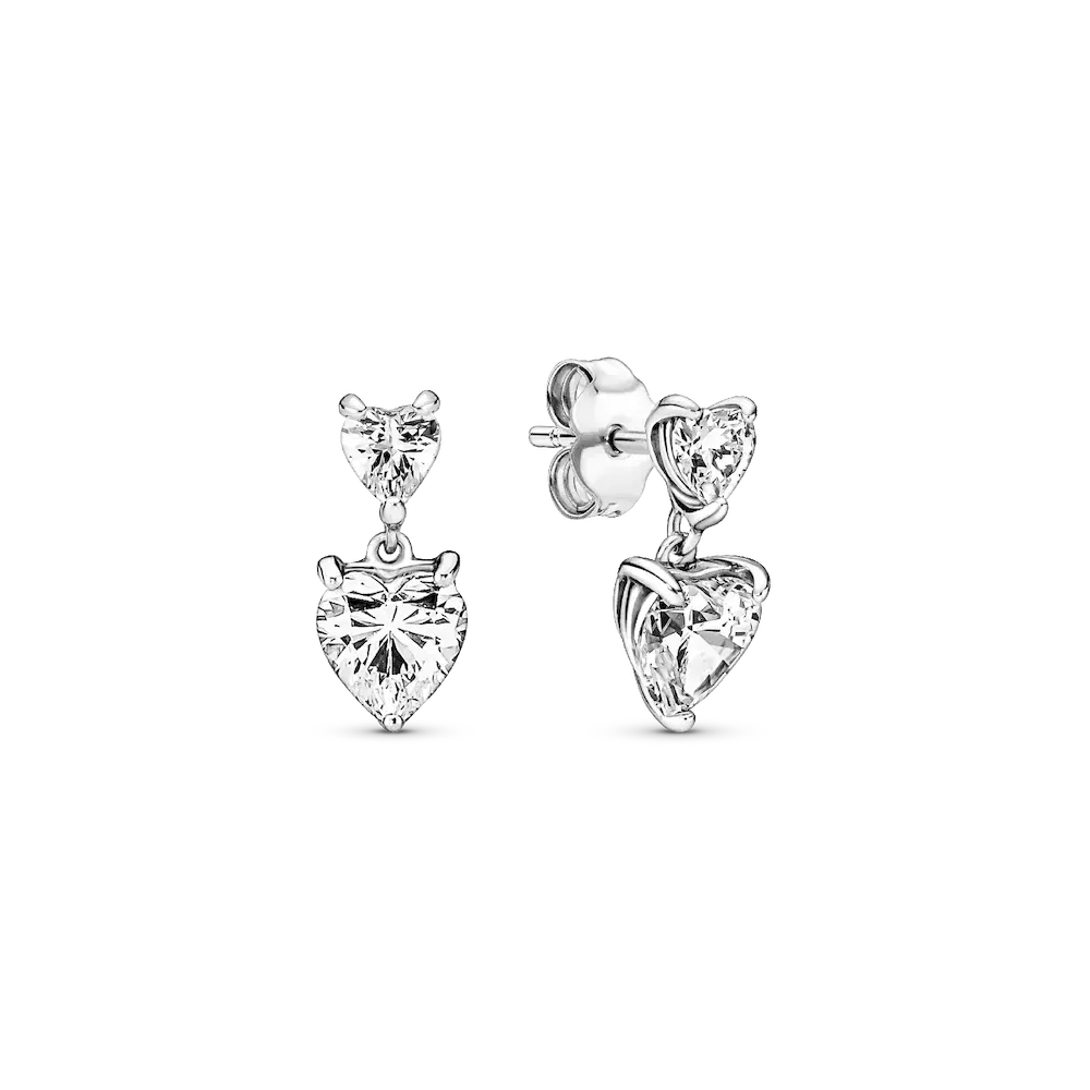 291199C01_RGB.webp Double Heart Sparkling Stud Earrings - Image 1