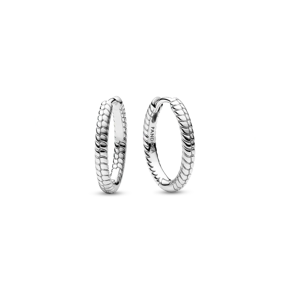 Pandora Moments Small Charm Hoop Earrings