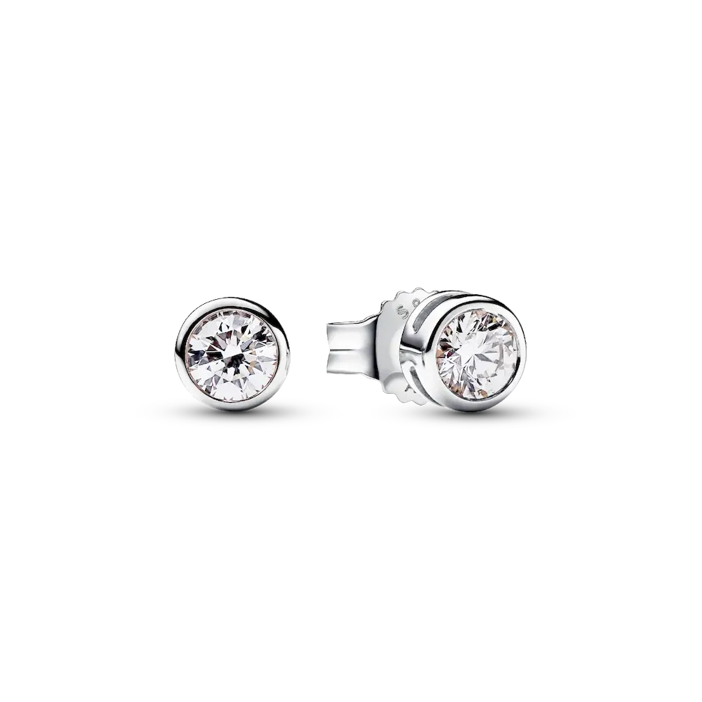 292857C01_RGB.webp Pandora Era Bezel Sterling Silver Lab-grown Diamond Earrings - Image 1