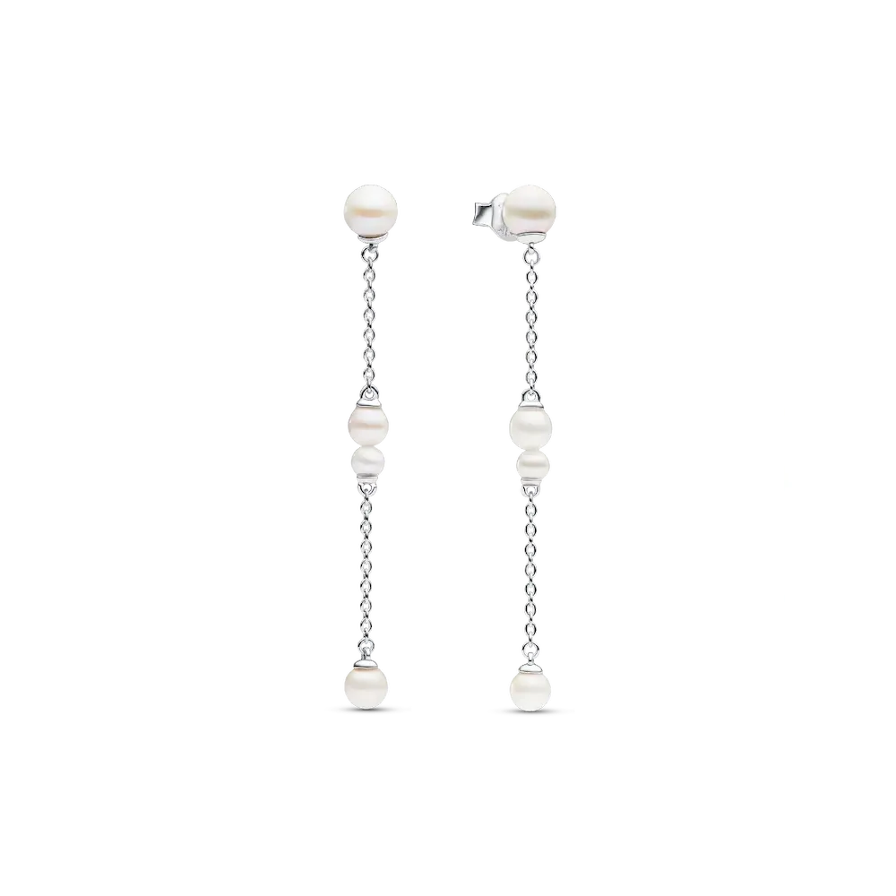 Treated Freshwater Cultured Pearl Drop Earrings