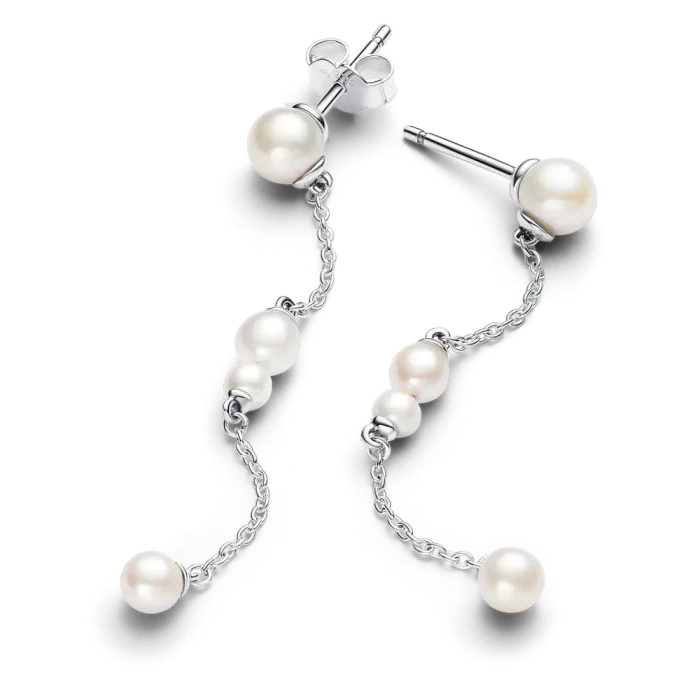 Treated Freshwater Cultured Pearl Drop Earrings - Image 6