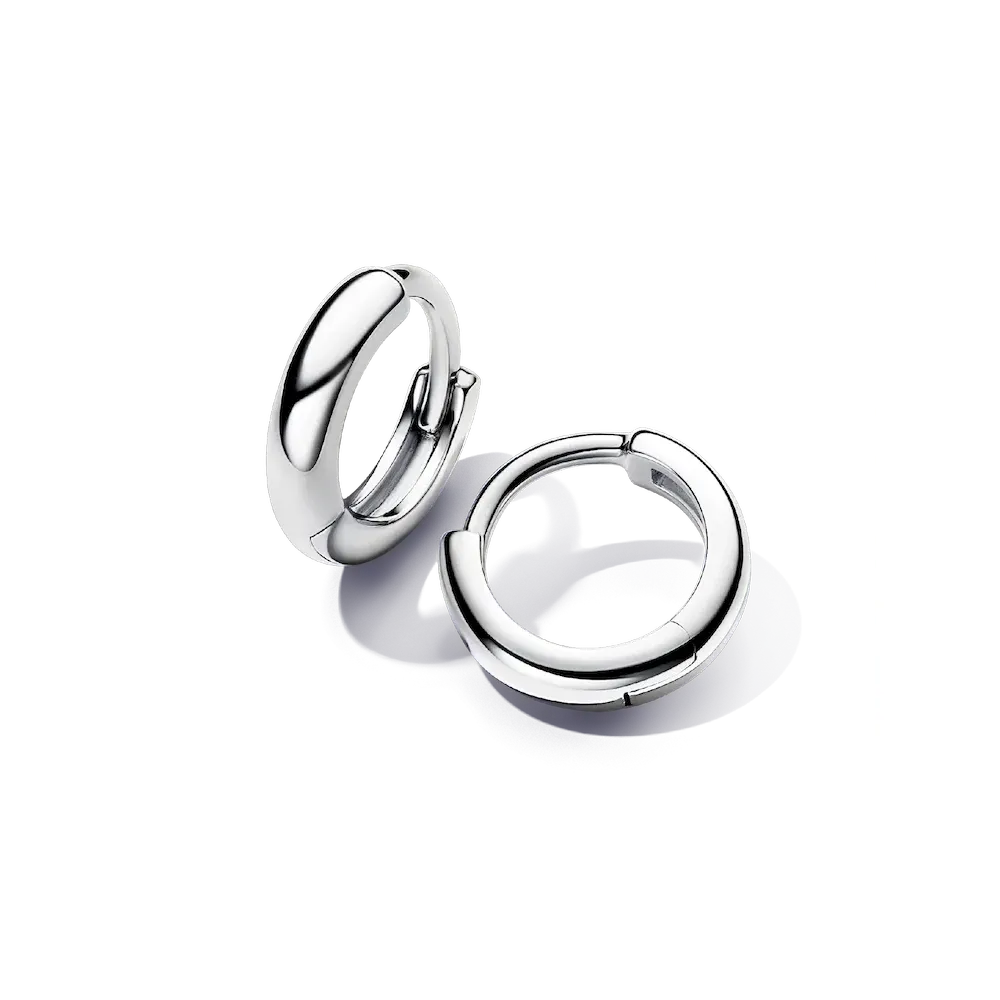 Round Huggie Hoop Earrings