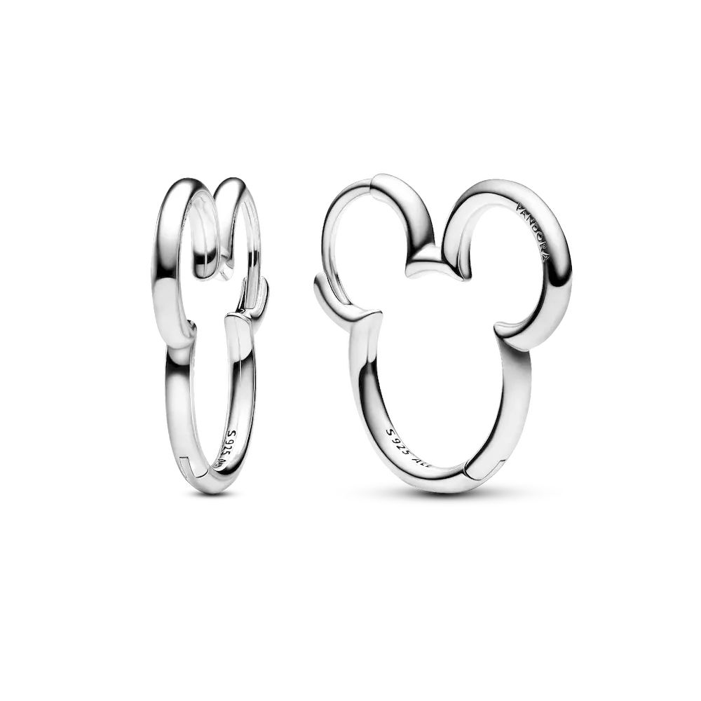 Disney Mickey Mouse Silhouette Hoop Earrings