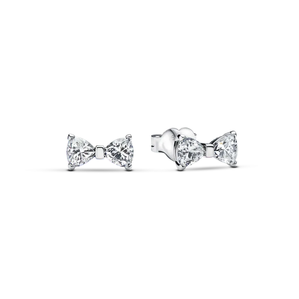 Sparkling Small Bow Stud Earrings