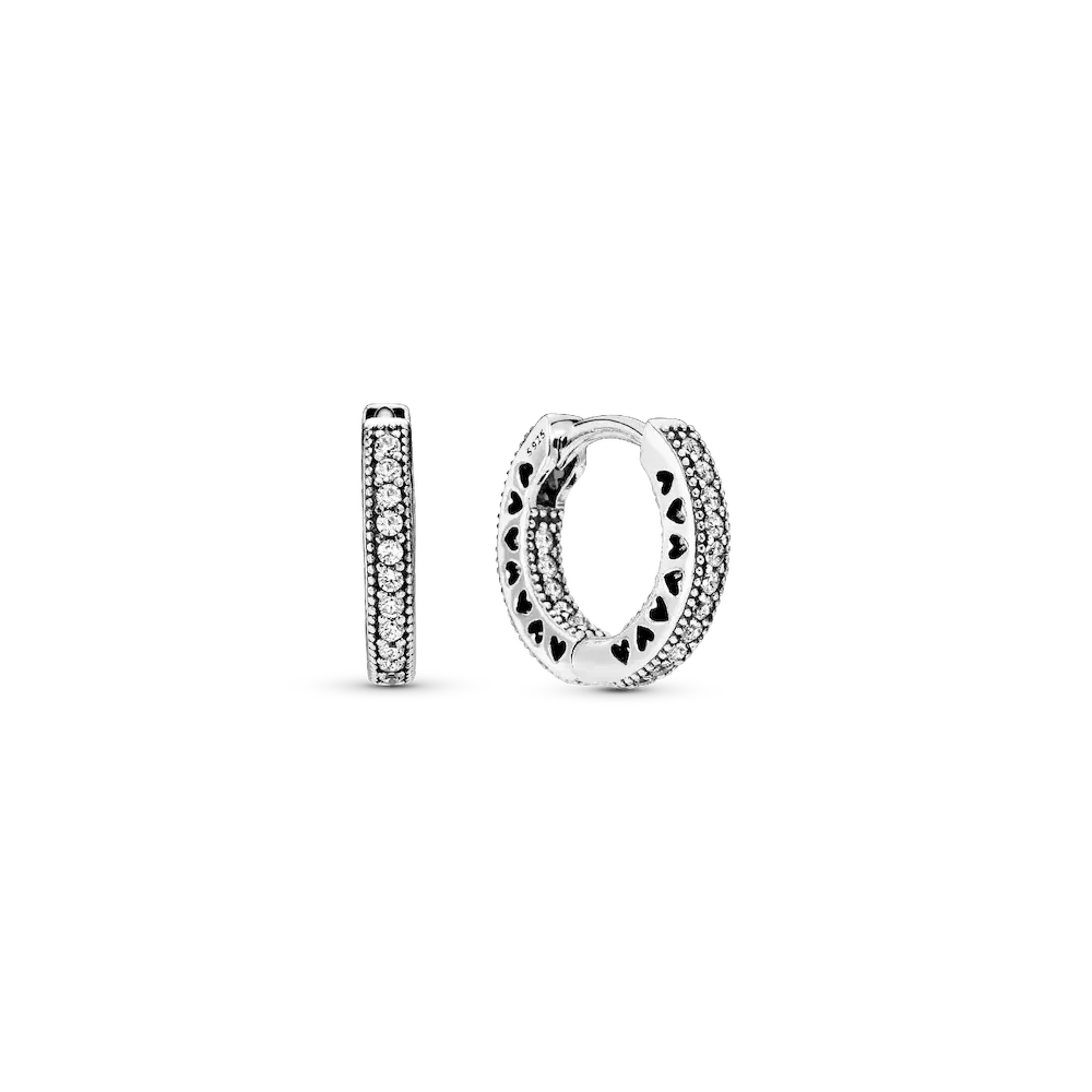 296317CZ_RGB.webp Pavé Heart Hoop Earrings - Image 1