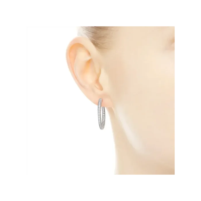 Sparkle and Hearts Hoop Earrings - Image 4