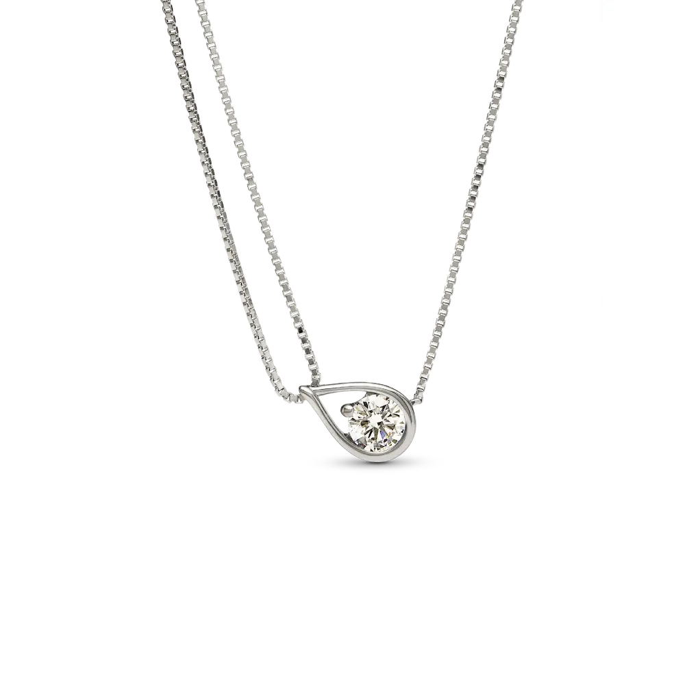 352054C01_RGB.webp Pandora Infinite 14k White Gold Lab-grown Diamond Double Chain Collier Necklace - Image 1