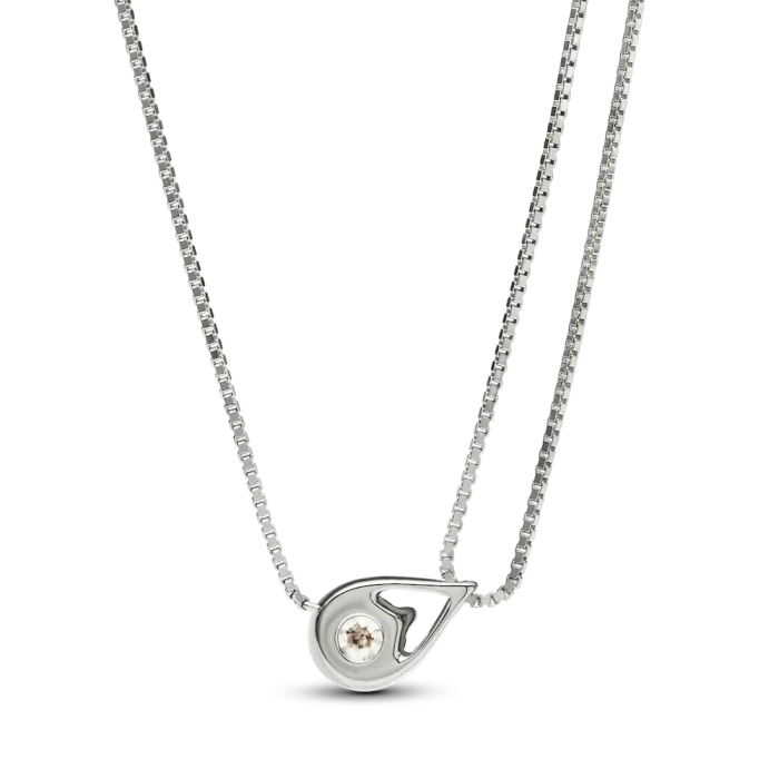 Pandora Infinite 14k White Gold Lab-grown Diamond Double Chain Collier Necklace - Image 4