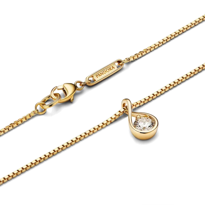 Pandora Infinite 14k Gold Lab-grown Diamond Pendant Necklace - Image 4