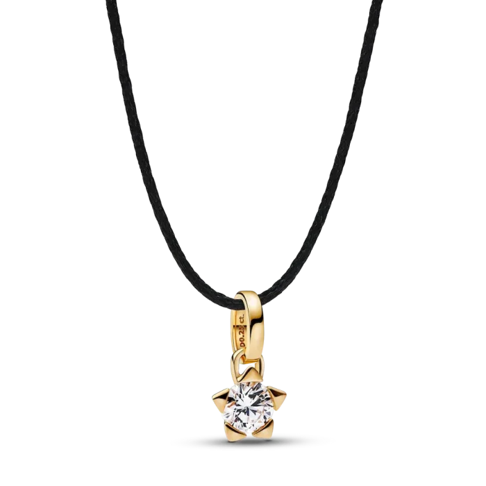 Pandora Talisman Lab-grown Diamond Star Pendant Necklace 0.25 carat tw 14k Gold - Image 9
