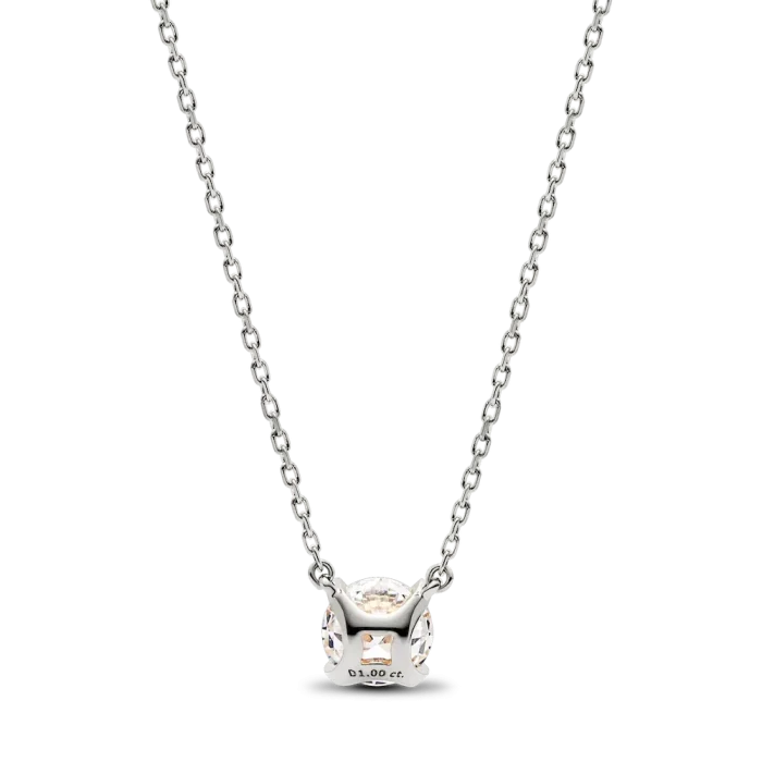 Pandora Era 14k White Gold Lab-grown Diamond Pendant Necklace - Image 3