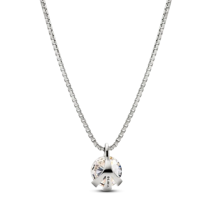 Pandora Nova 14k White Gold Lab-grown Diamond Pendant Necklace - Image 4