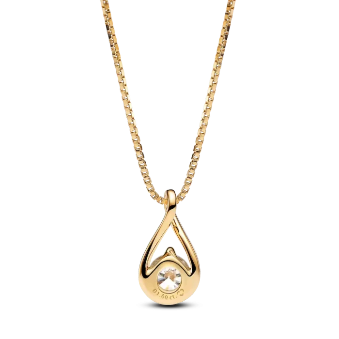 Pandora Infinite 14k Gold Lab-grown Diamond Pendant Necklace - Image 4
