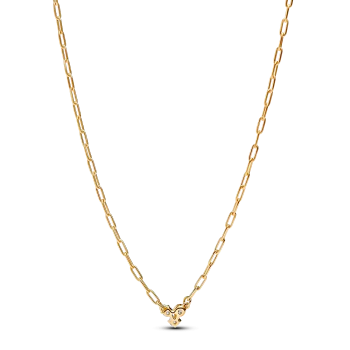 Pandora Era Lab-Grown Diamond Cluster Paperclip Chain Necklace - Image 5