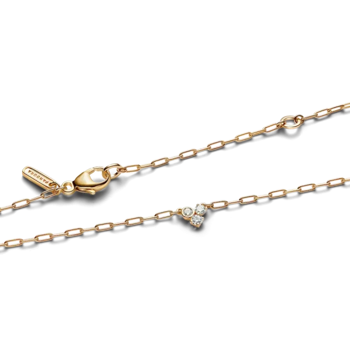 Pandora Era Lab-Grown Diamond Cluster Paperclip Chain Necklace - Image 6