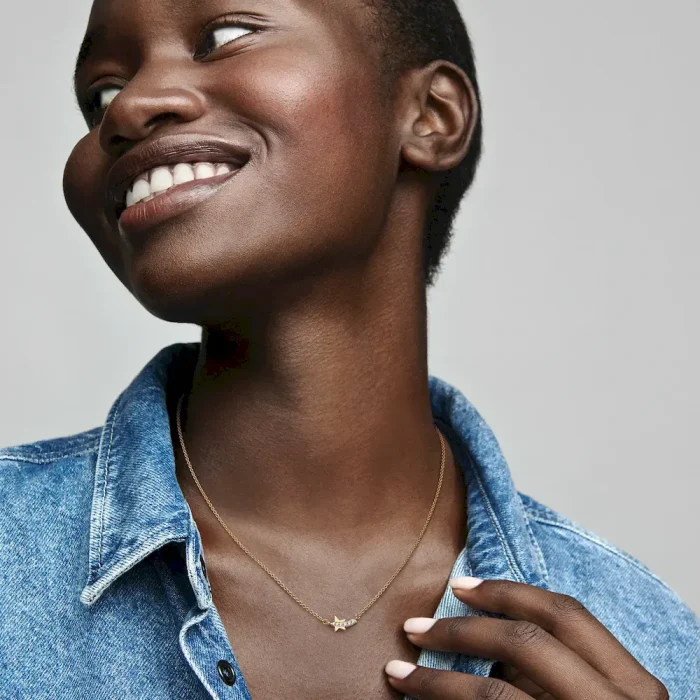 FINAL SALE - Shooting Star Pavé Collier Necklace - Image 4