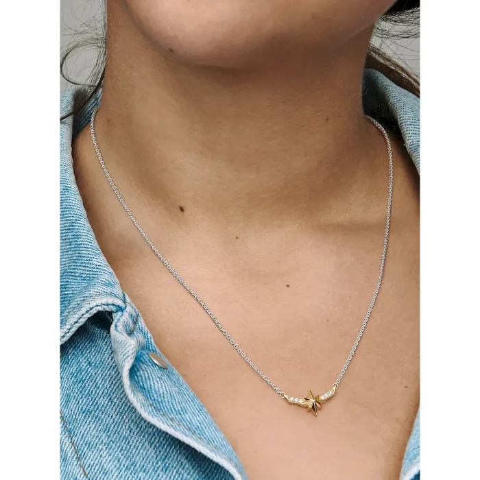 FINAL SALE - Marvel Captain Marvel Octogram Star Two tone Pendant Necklace - Image 2