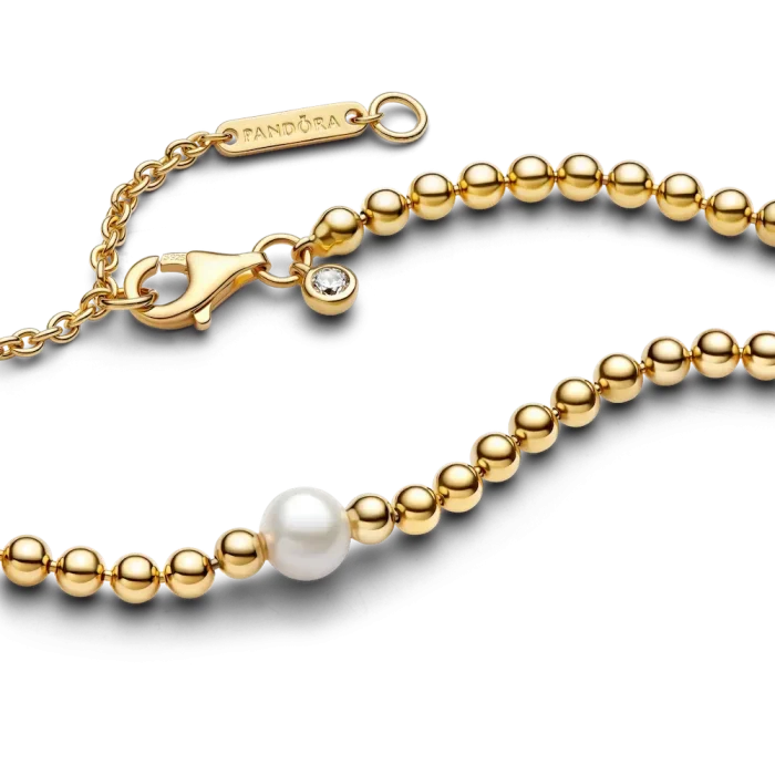 Treated Freshwater Cultured Pearl & Beads Collier Necklace - Image 6