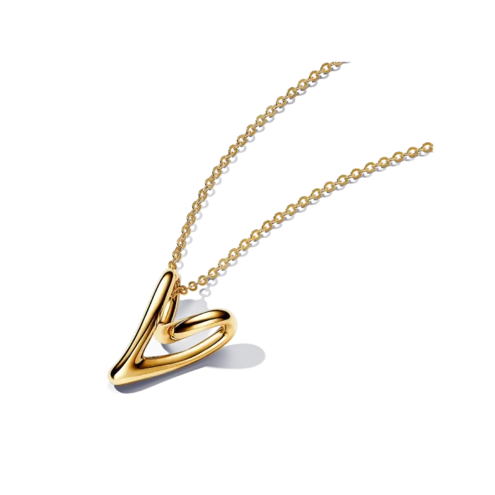 Organically Shaped Heart Pendant Necklace - Image 2
