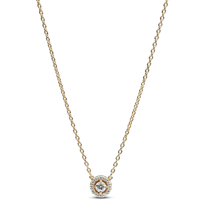 Golden Pave Halo Jewelry Set - Image 4