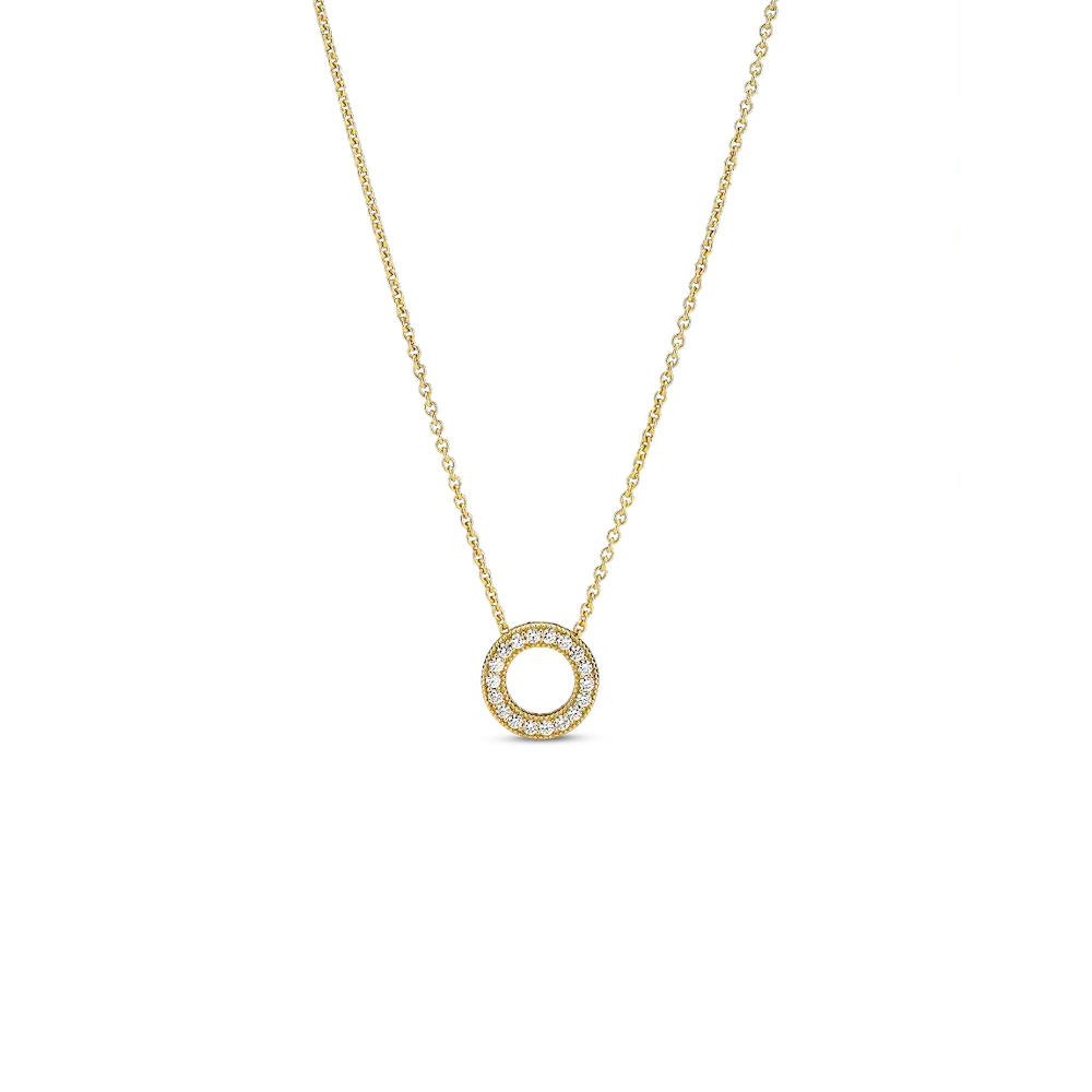 367436C01_RGB.webp Pandora Logo Pavé Circle Collier Necklace - Image 1