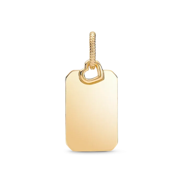 Engravable Rectangle Tag Pendant Necklace Set - Image 7
