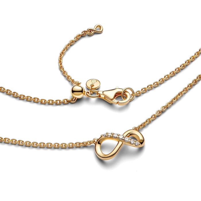 Golden Infinity Necklace and Earrings Set - Image 6