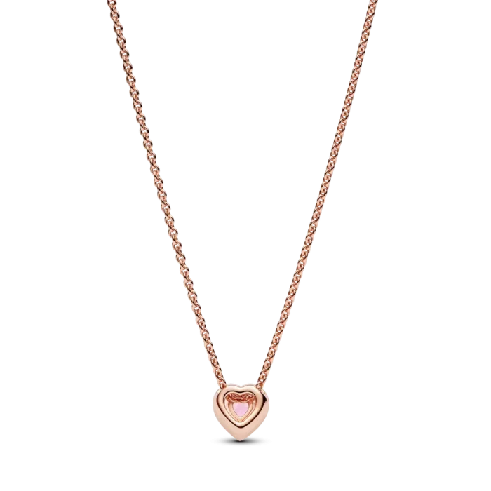 Pink Heart Collier Necklace - Image 4