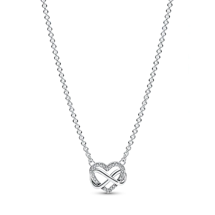 Sparkling Infinity Heart Necklace Set - Image 2