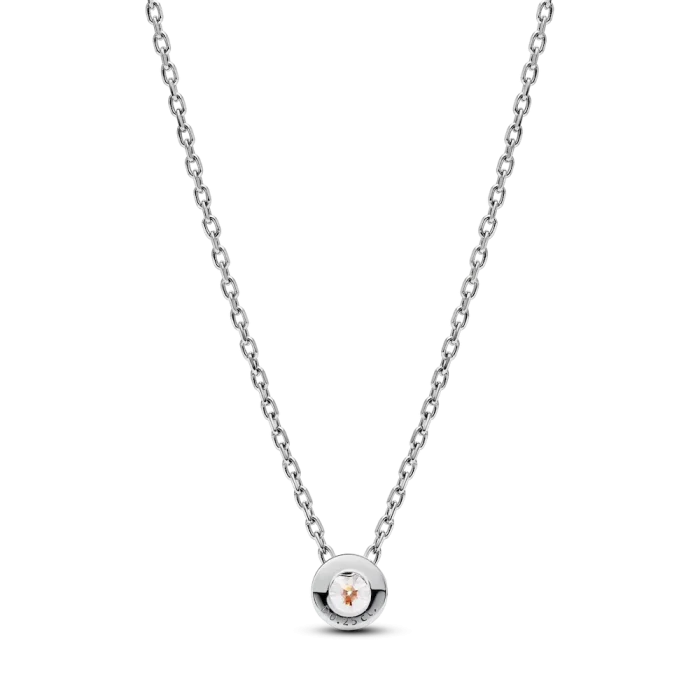 Pandora Era Bezel Sterling Silver Lab-grown Diamond Pendant Necklace - Image 3