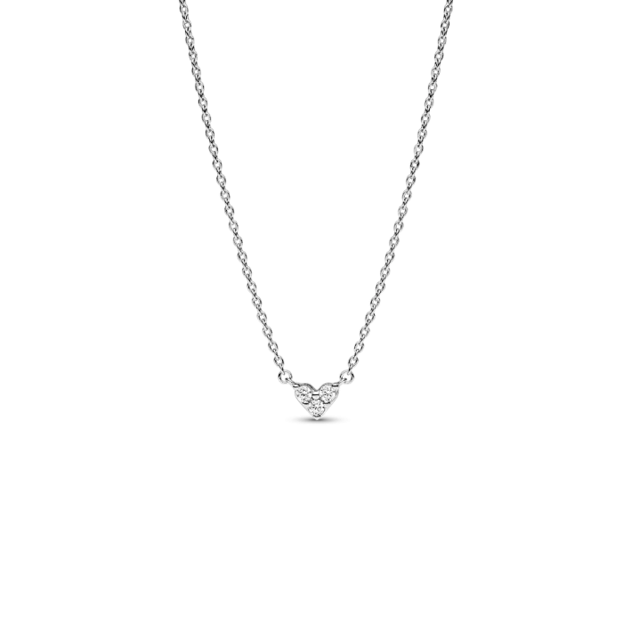 Triple Stone Heart Necklace and Earrings Set - Image 2