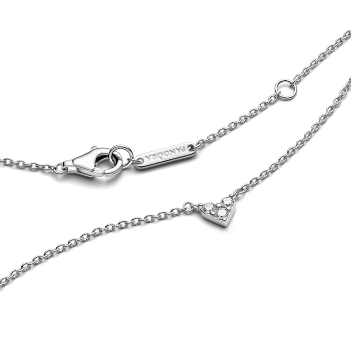 Triple Stone Heart Necklace and Earrings Set - Image 8