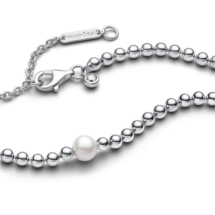 Treated Freshwater Cultured Pearl & Beads Collier Necklace - Image 6